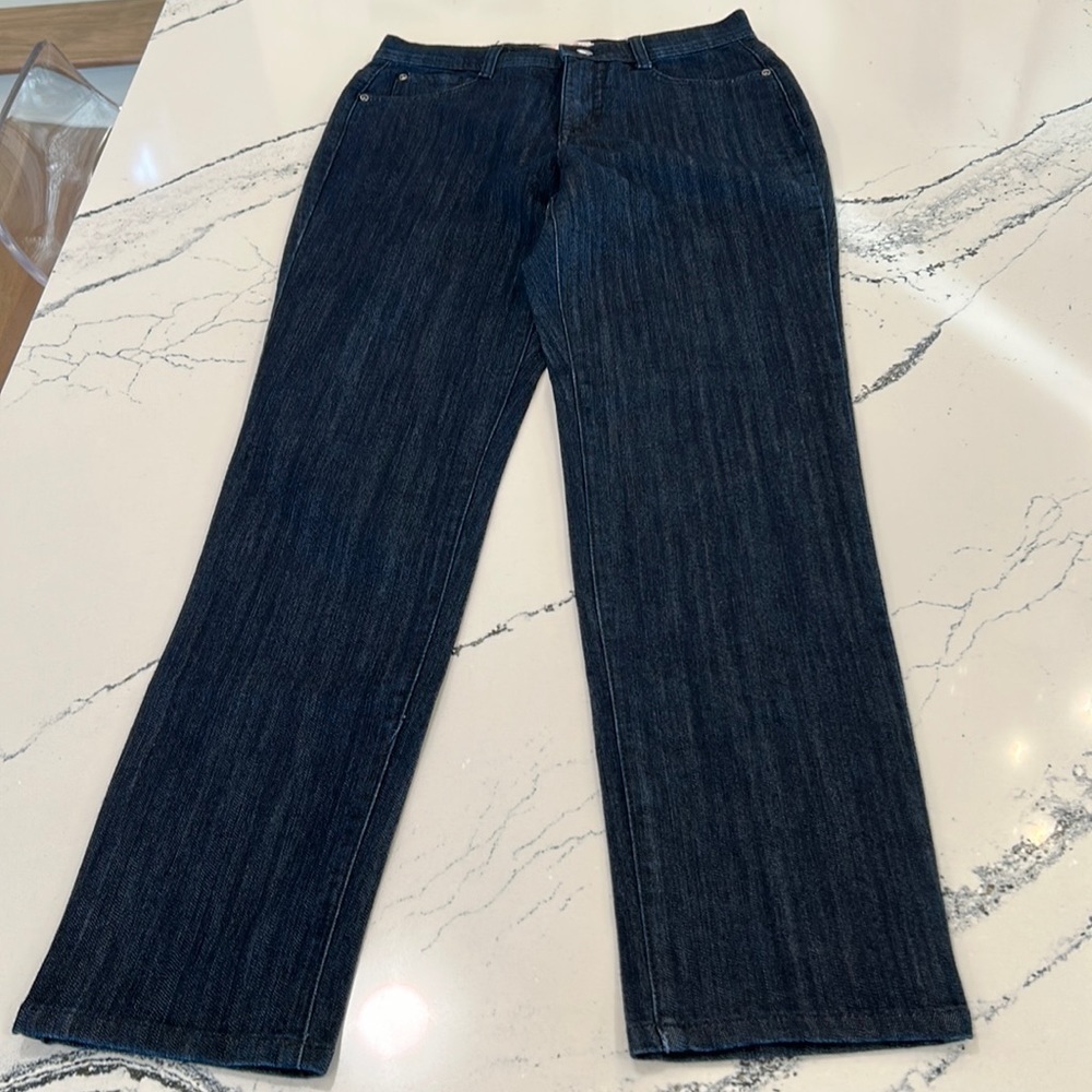 Emily B Medium Wash Jeans with Striated Design sz.8